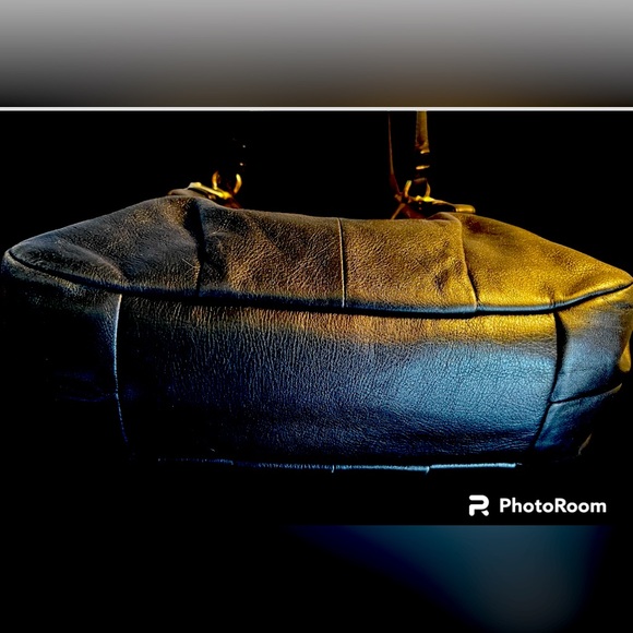 Coach Leather Madison Bag She’s a Black Beauty EUC Fuchsia interior EUC - Picture 10 of 13